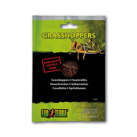 EXO TERRA Specialty Reptile Food, Grasshoppers, vakuumuoti svirpliai, 15 g